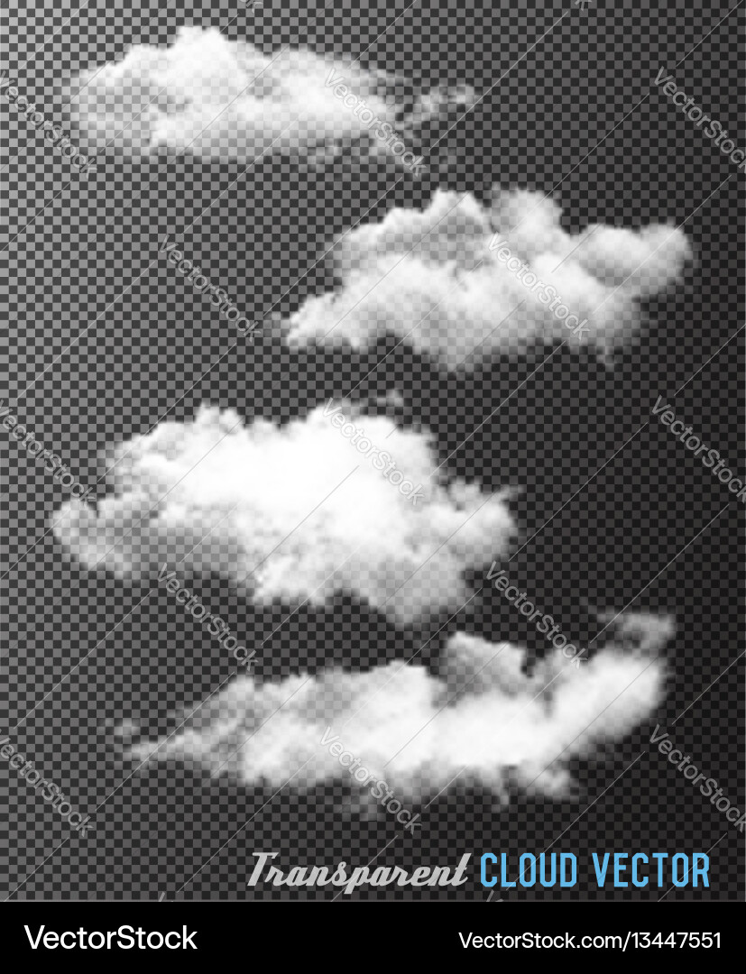 Cloudscape Collection - Transparent Set vector image