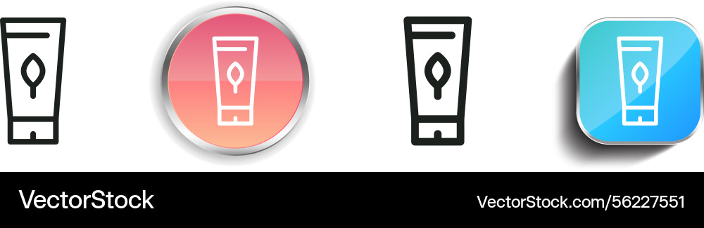 Lotion icon thin linear regular and button style vector image