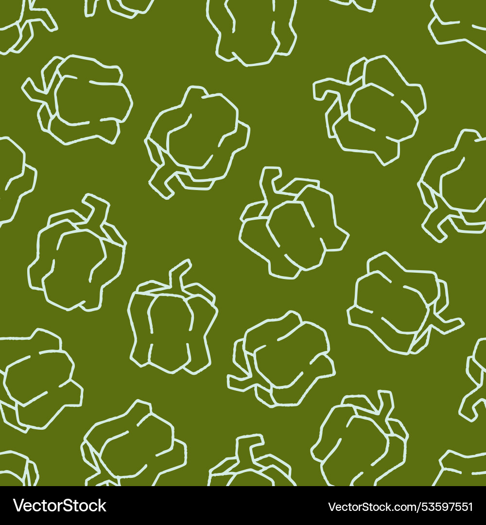 Outline paprika seamless pattern for print Outline paprika seamless pattern for print vector image