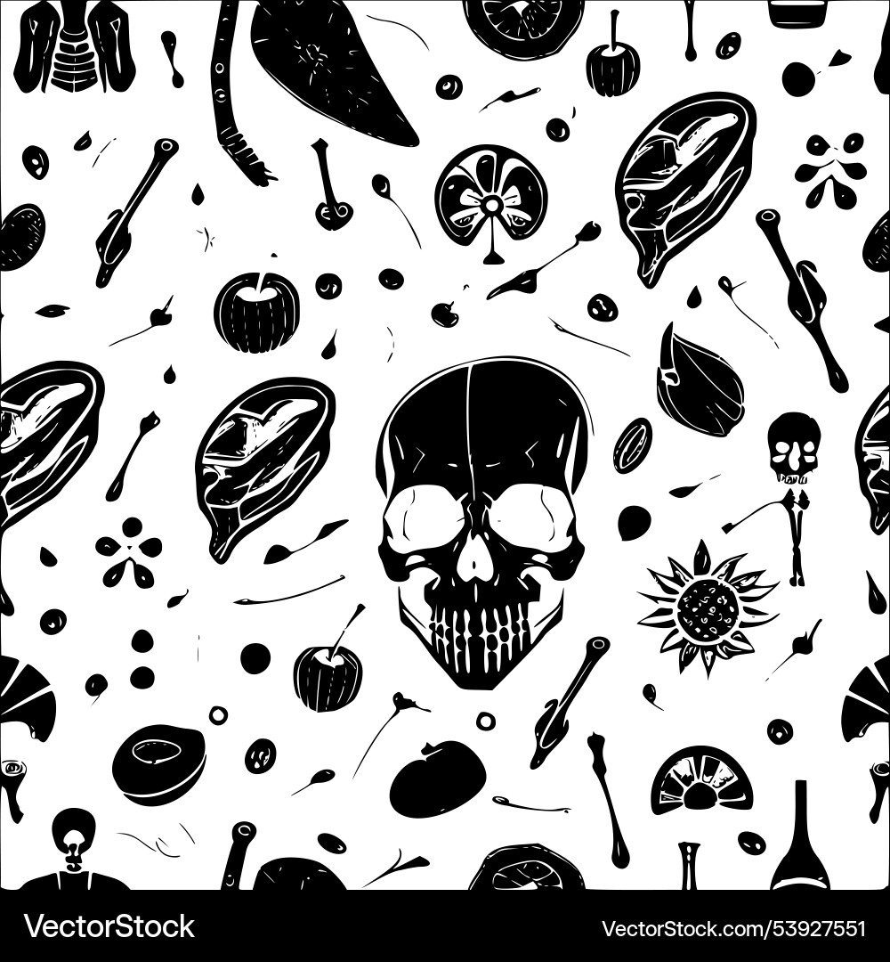 Skeleton abstract pattern seamless Vector Image