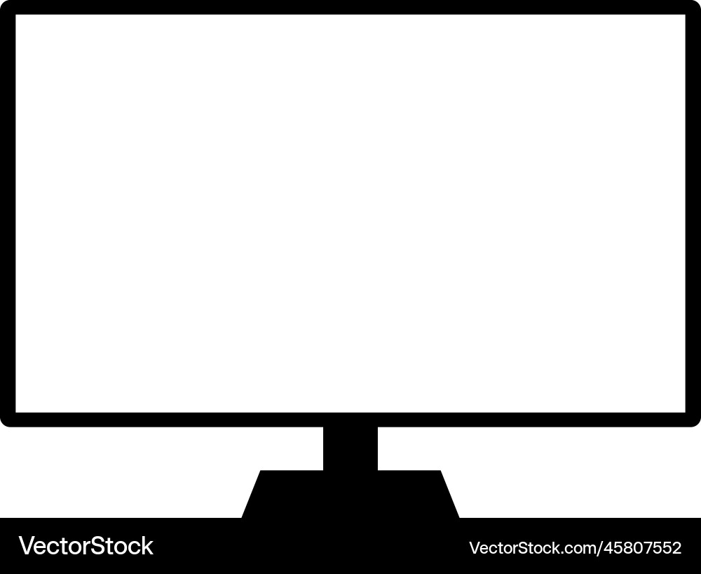 Blank modern tv screen template Royalty Free Vector Image