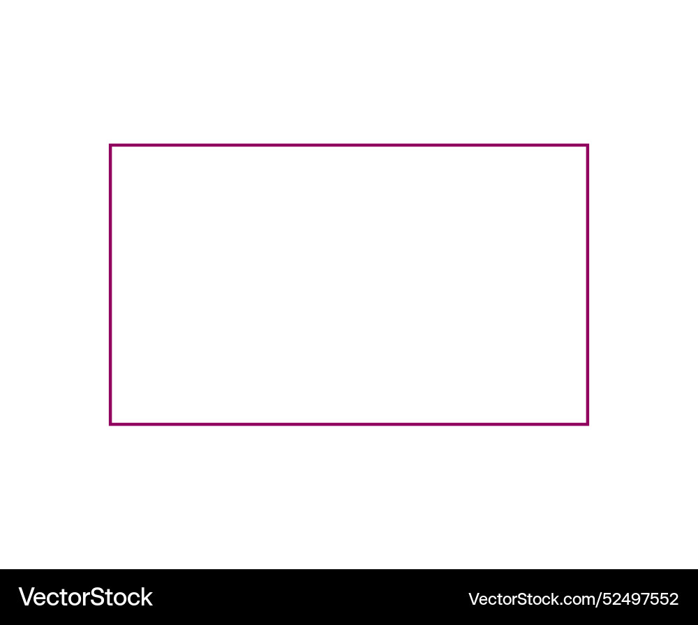 Rectangle geometric shape outline pink symbol Vector Image