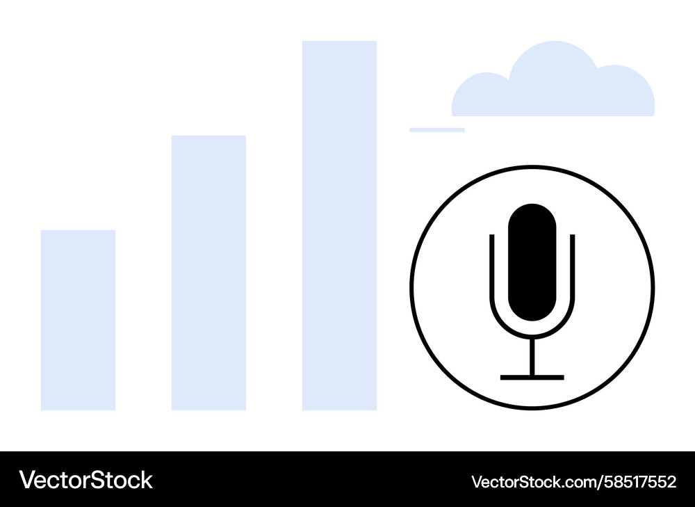 Voice Analytics & Cloud Data Vector Image