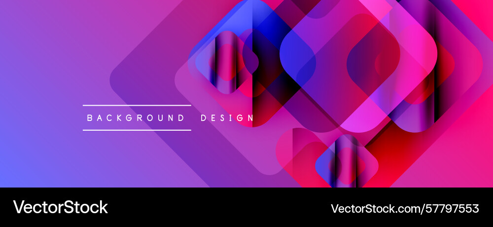 Abstract geometric shapes overlap creating vector image
