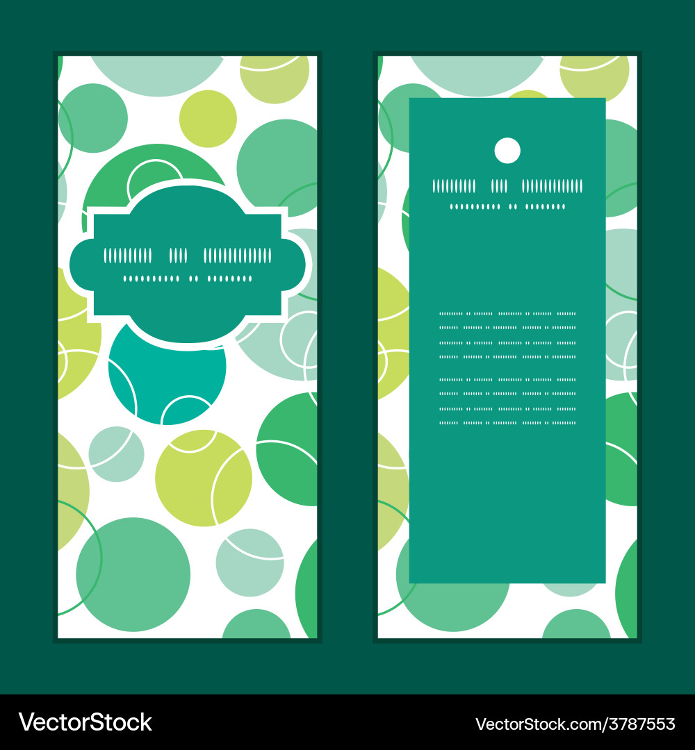 Abstract green circles vertical frame Royalty Free Vector