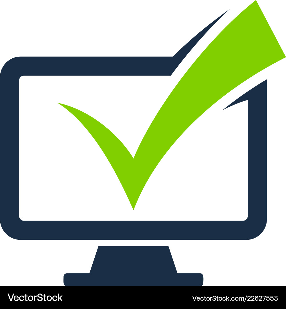 Checkmark Computer Icon vector image