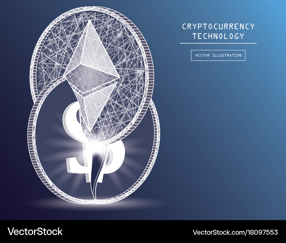 Ethereum digital currency coin damage world – Royalty-Free Vector |  VectorStock