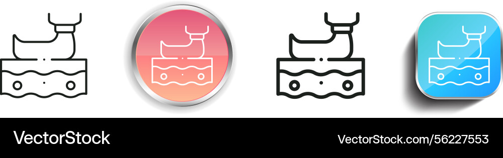 Lotion icon thin linear regular and button style vector image