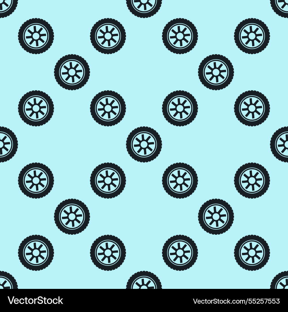 Off-road wheel seamless pattern - suv tire Vector Image
