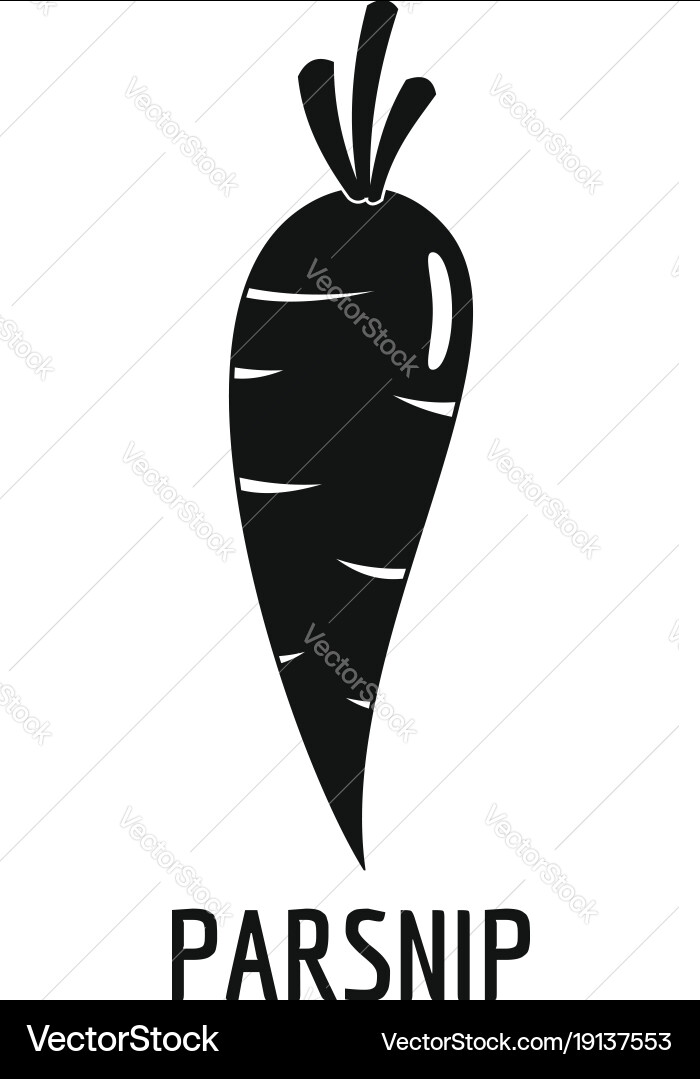 Parsnip icon simple style vector image