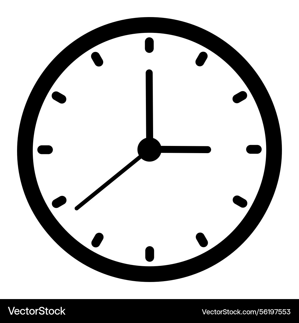 Simple of clock icon for web design isolated Simple of clock icon for web design isolated vector image