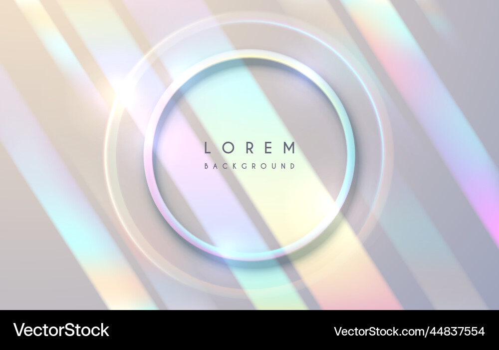 Abstract color circle frame with lines background vector image