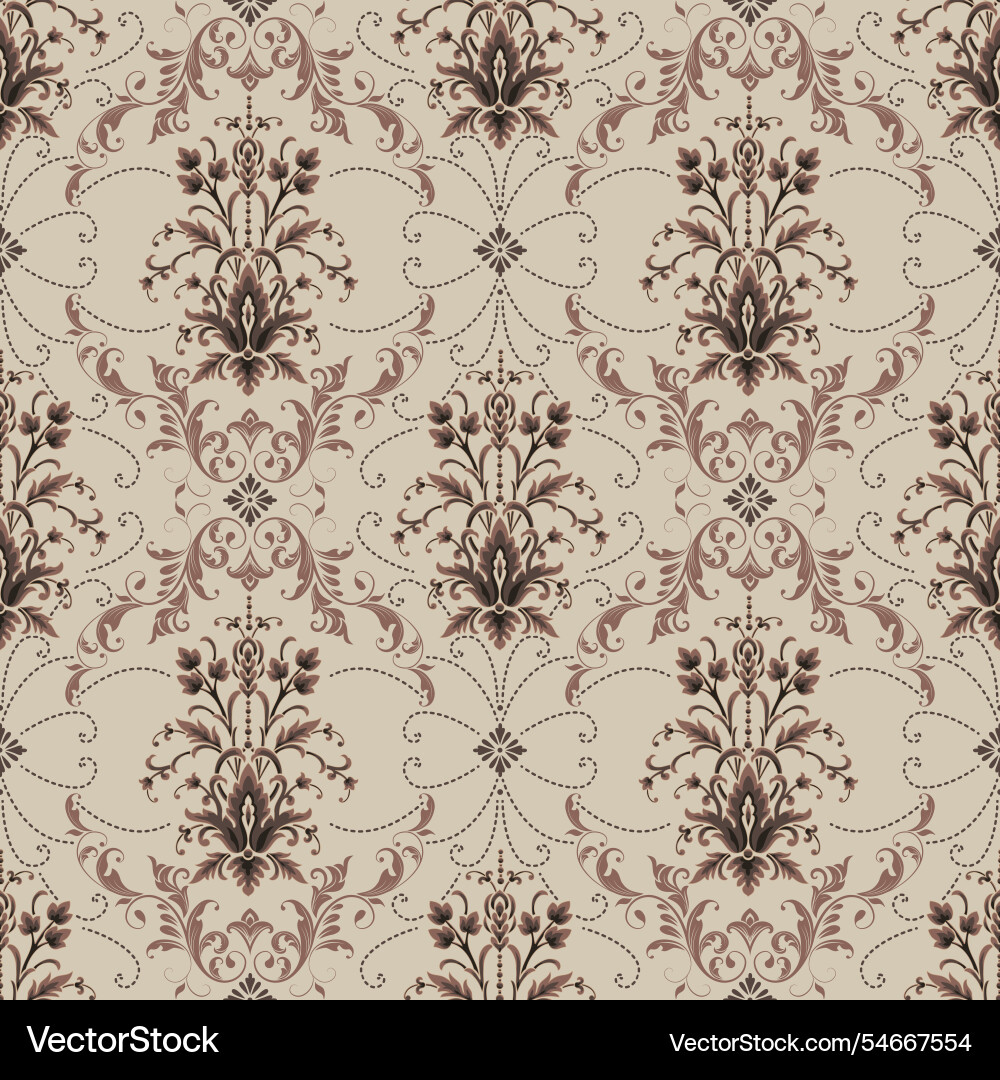 Damask Pattern Background vector image