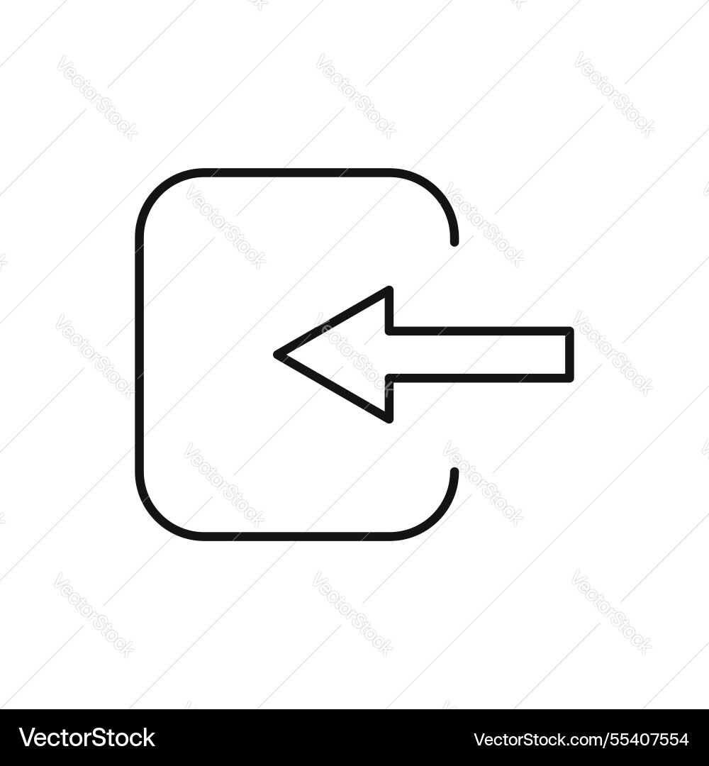 Log out icon simple thin line vector image