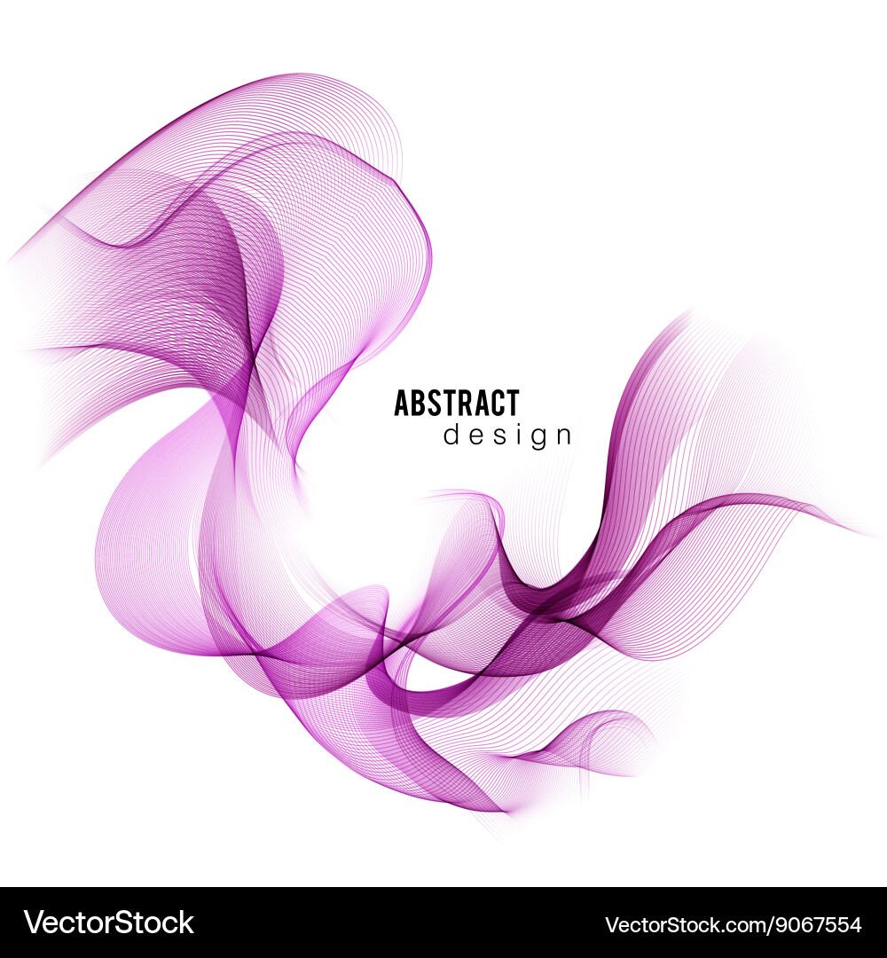 Purple Smoke Wave Abstract Vector Image