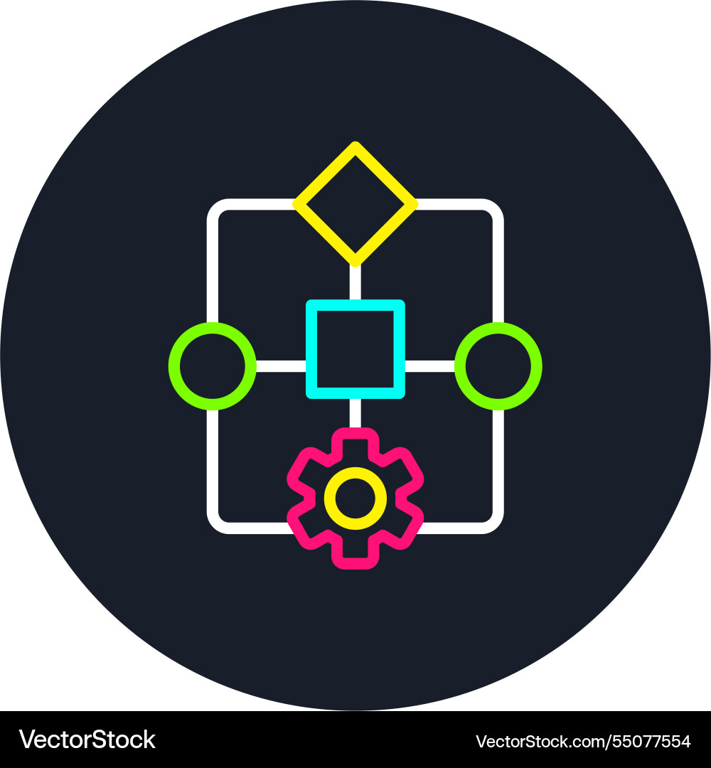 Structure line multi color icon Vector Image