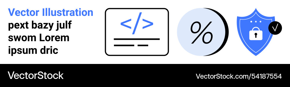 Web development percentage calculation and data Web development percentage calculation and data vector image