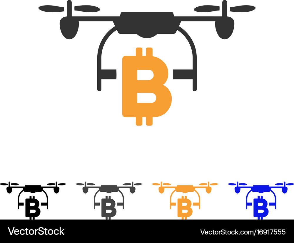Bitcoin drone delivery icon – Royalty-Free Vector | VectorStock