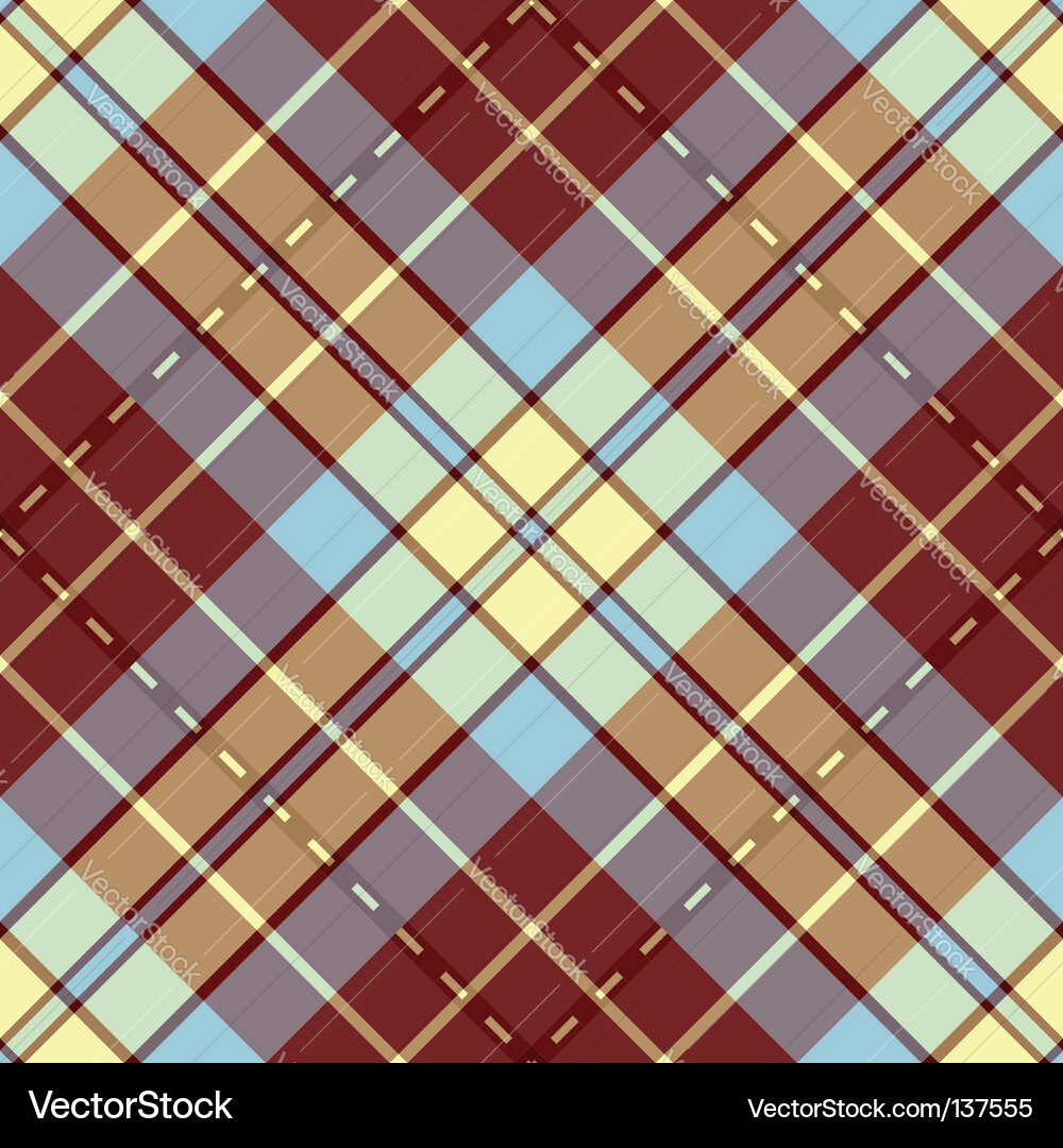 Diagonal Tartan Pattern Vector Image