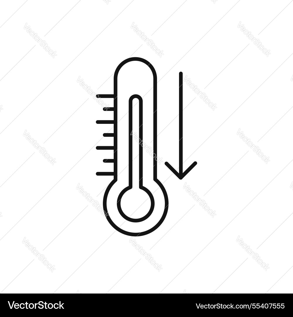 Low temperature icon simple thin line Vector Image
