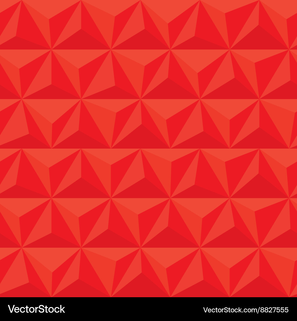 Red geometric triangle seamless pattern vector image