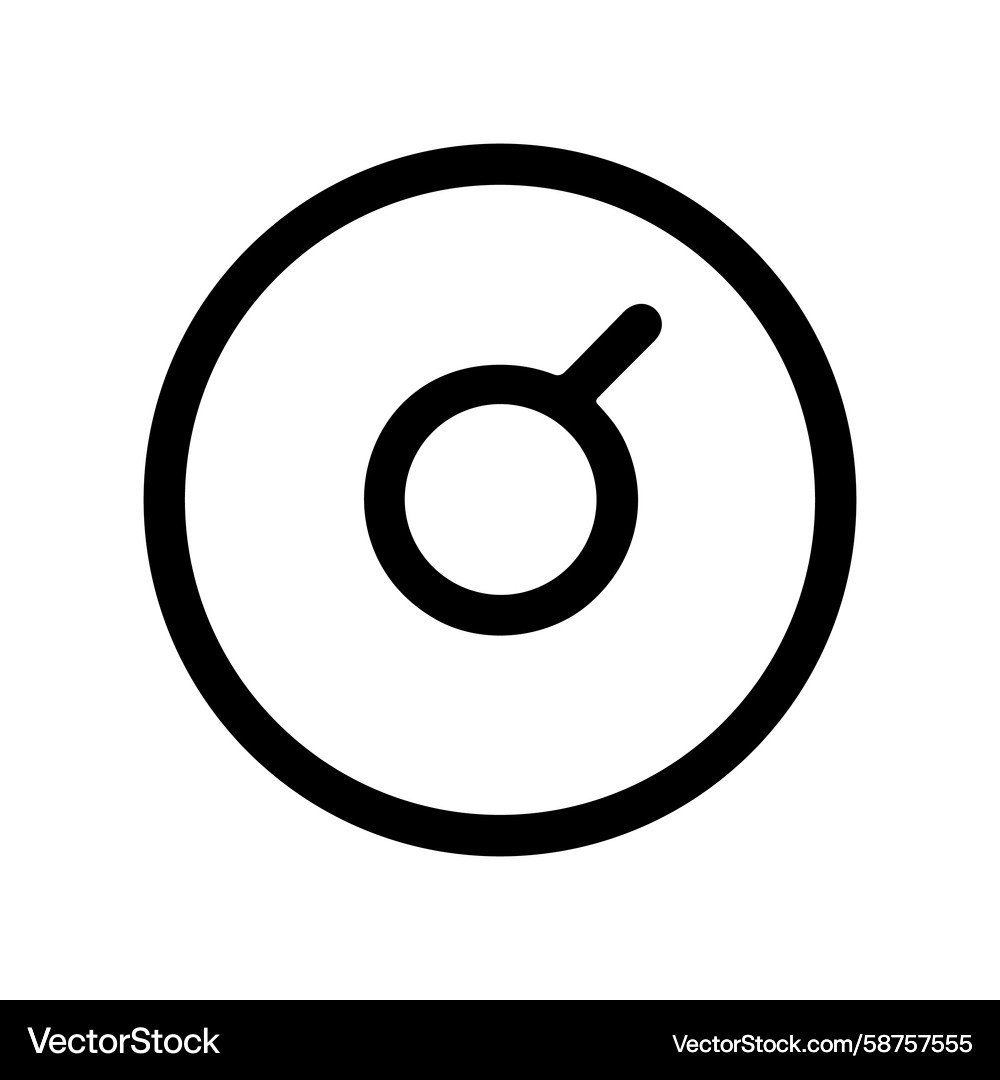 Round Timer Icon - Countdown & Deadline Vector Image