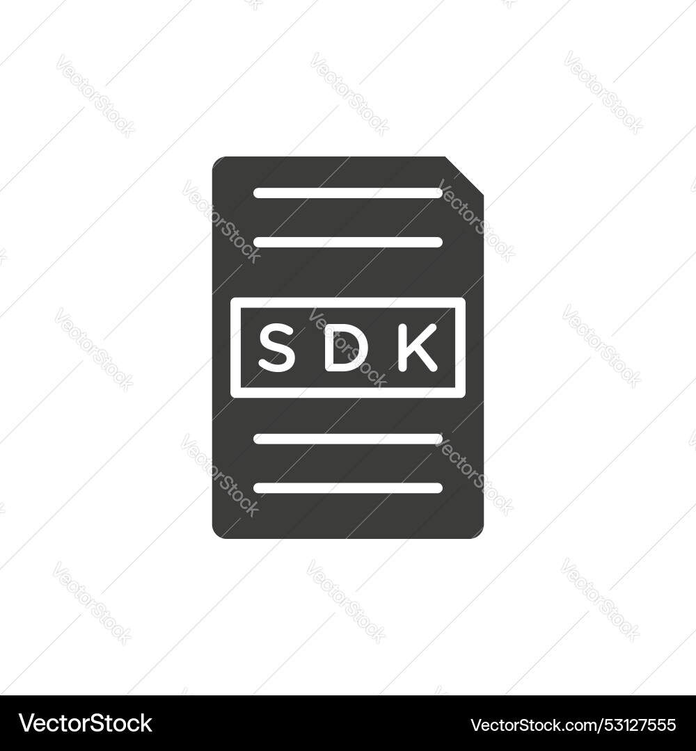 Sdk line icon isolated on white background Sdk line icon isolated on white background vector image