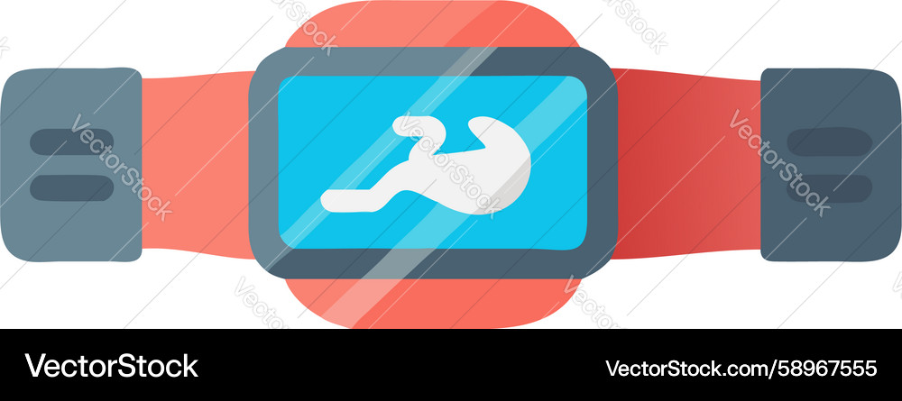 Smartwatch displaying health app interactive Vector Image