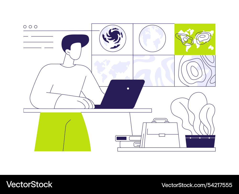 Study weather patterns abstract concept vector image