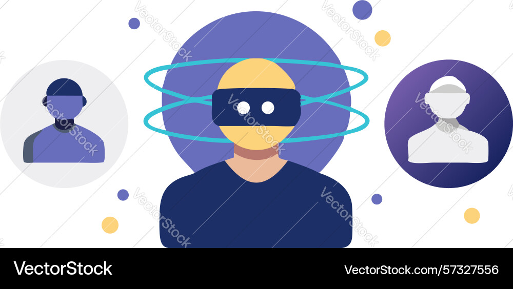Anonymous user with digital identity icon design vector image