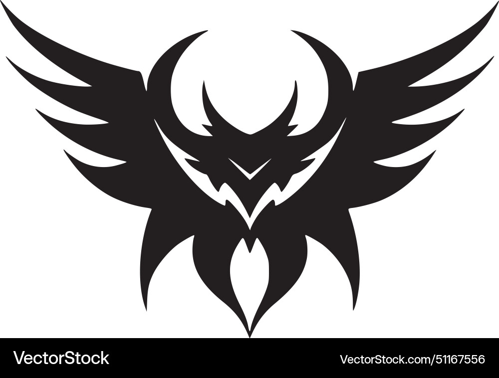 Bat - black and white isolated icon Vector Image