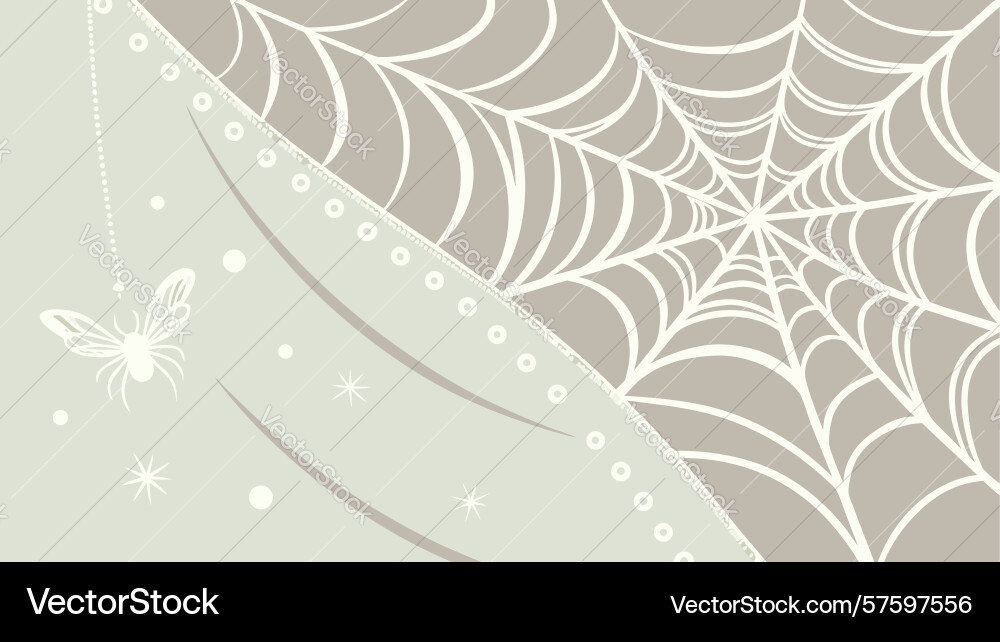 Delicate spiderweb with tiny butterflies ethereal vector image