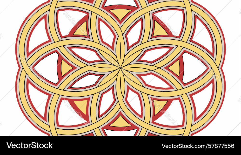 Interlocking geometric loop pattern celtic knot vector image
