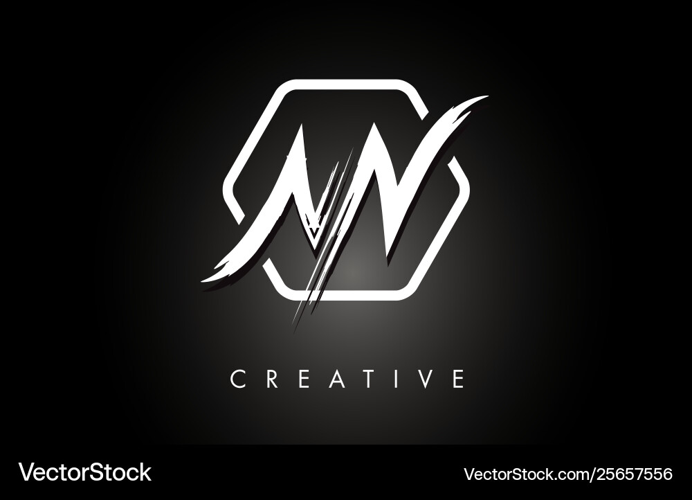 NNN Branded Letter Logo - Modern Brushstroke Vektorbild