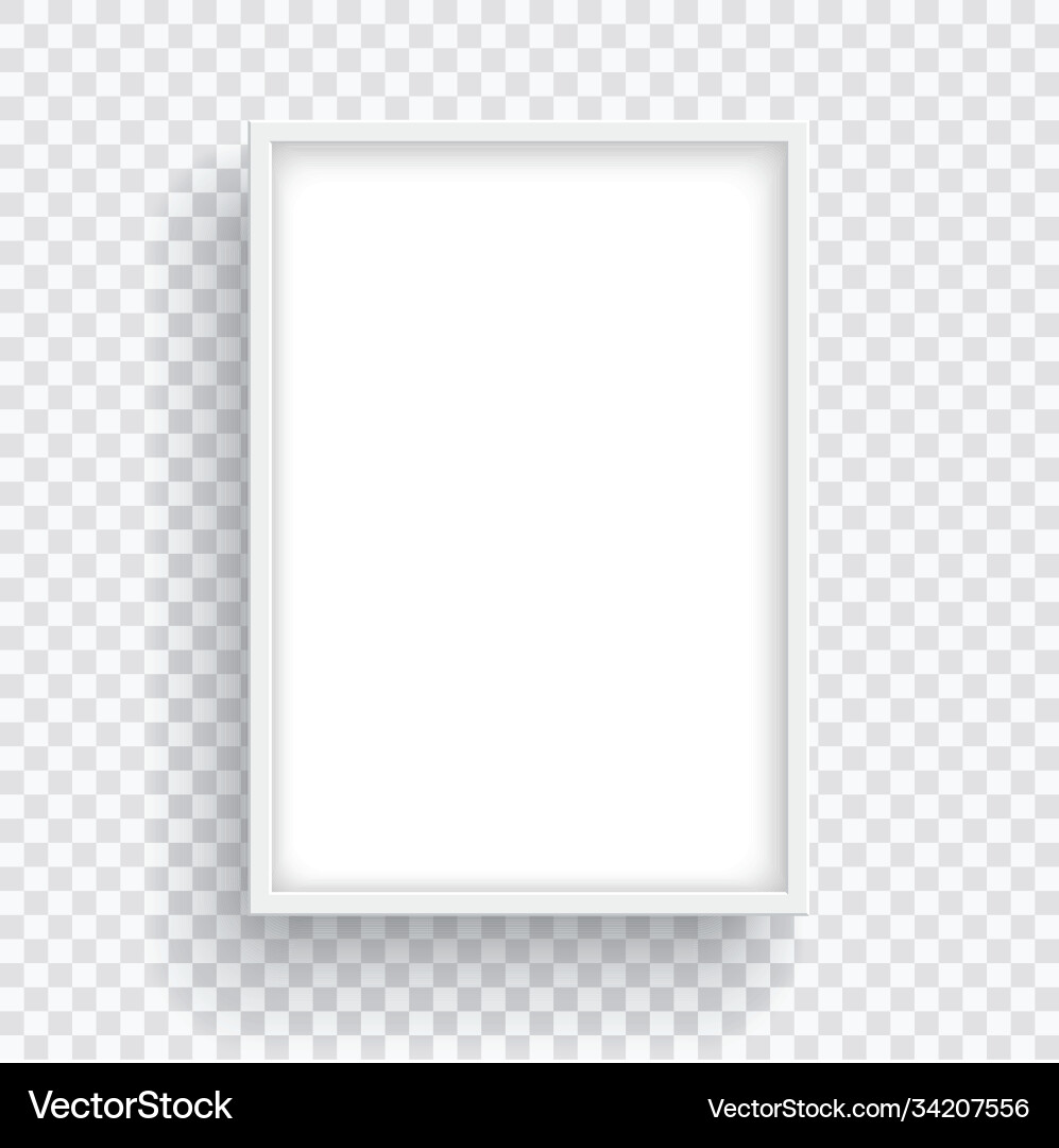 Rectangle white frame isolated on transparent Rectangle white frame isolated on transparent vector image