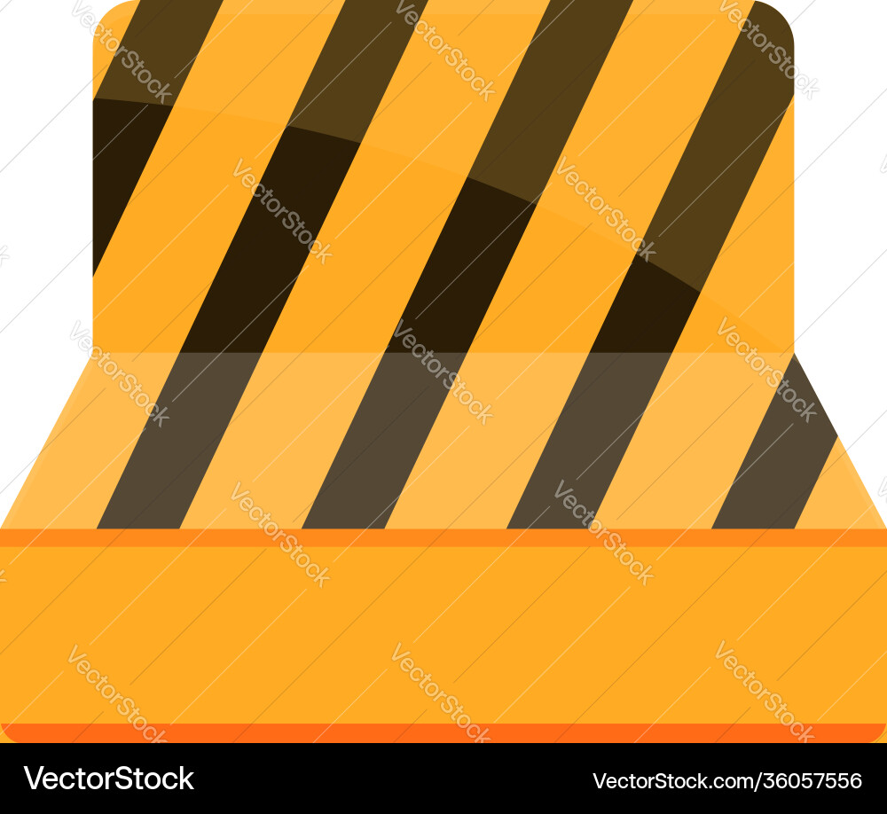 Road block barrier icon cartoon style Road block barrier icon cartoon style vector image