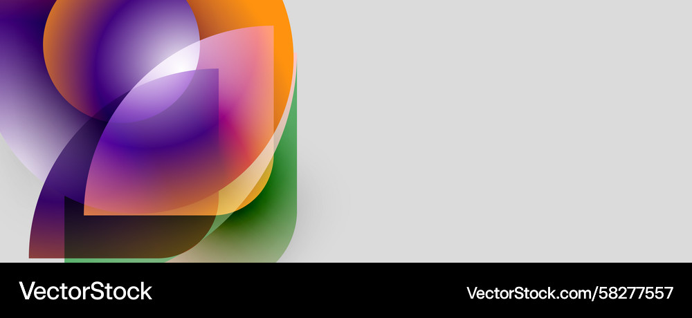Abstract Colorful Overlapping Shapes Vector Image