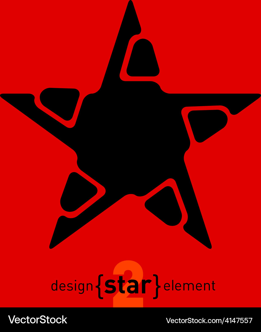 Abstract design element star Vector Image
