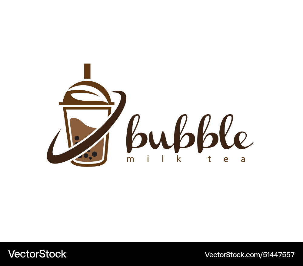 Bubble drink logo design Royalty Free Vector Image