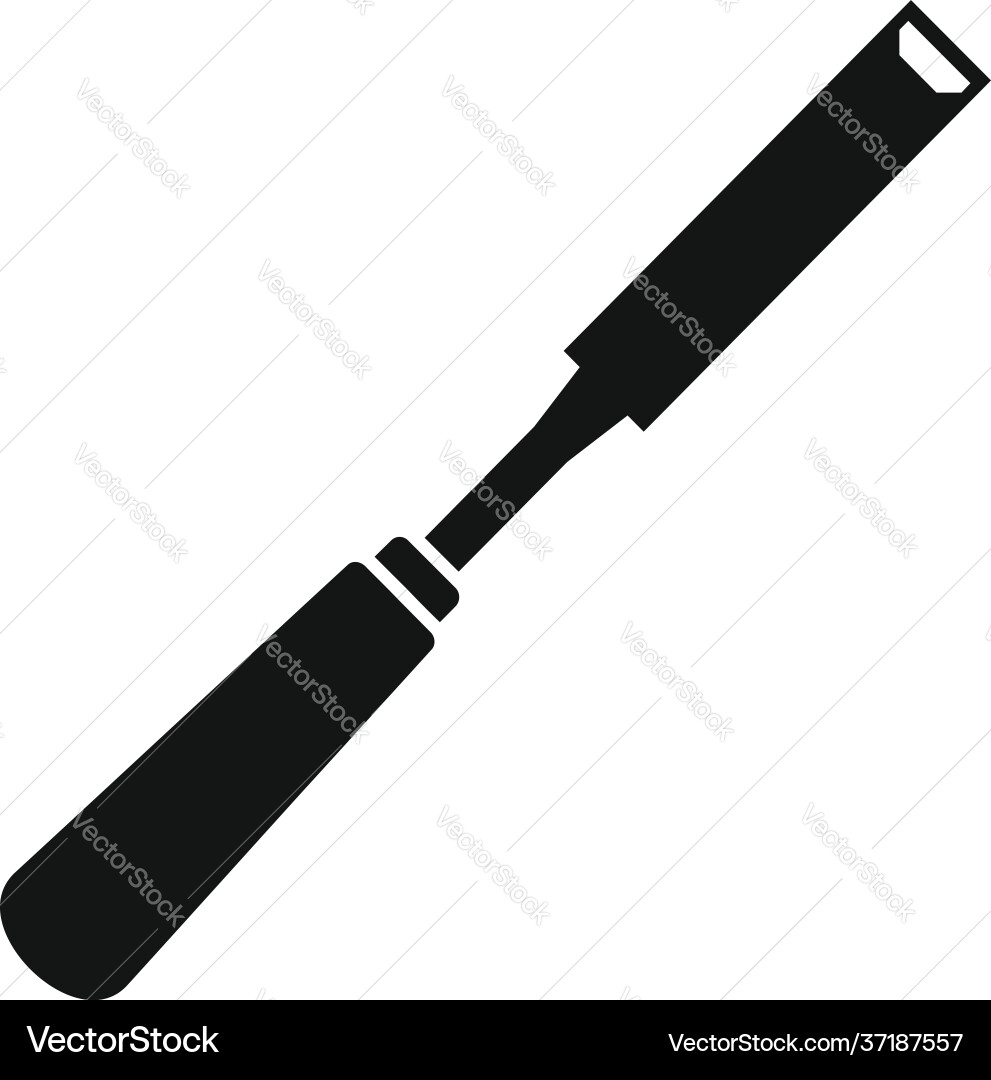 Carpenter chisel icon simple style Vector Image