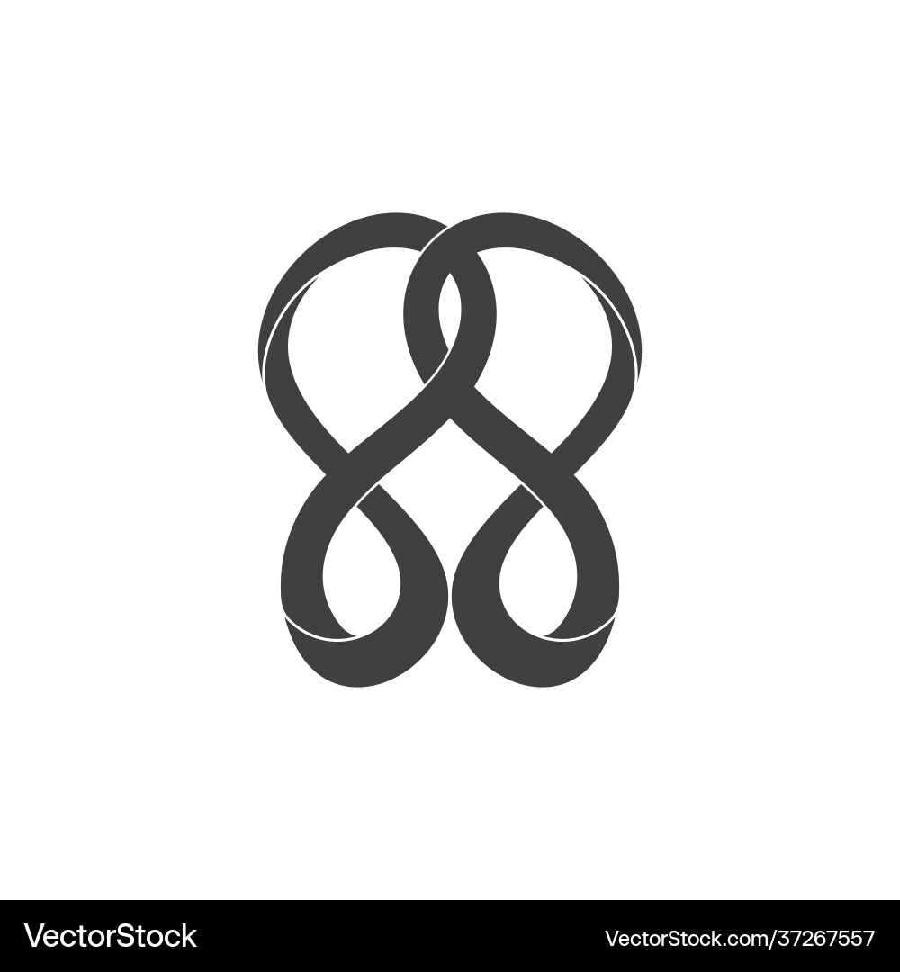 Dynamic Infinity Curves Logo vector image