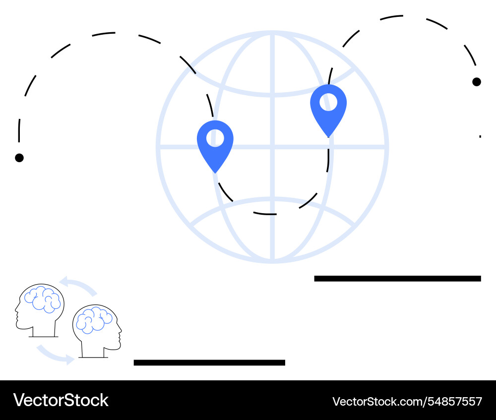 Global connectivity with geolocation and knowledge Global connectivity with geolocation and knowledge vector image
