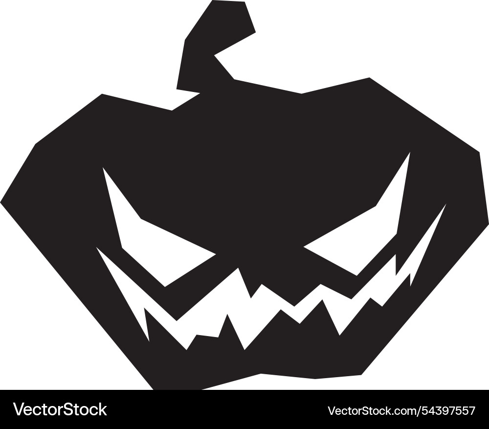 Schwarz geometrische Halloween Kürbis mit scharfem Schwarz geometrische Halloween Kürbis mit scharfem vektorbild