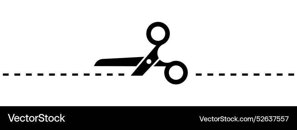 Scissors cut lines symbol scissor cutting pattern Scissors cut lines symbol scissor cutting pattern vector image