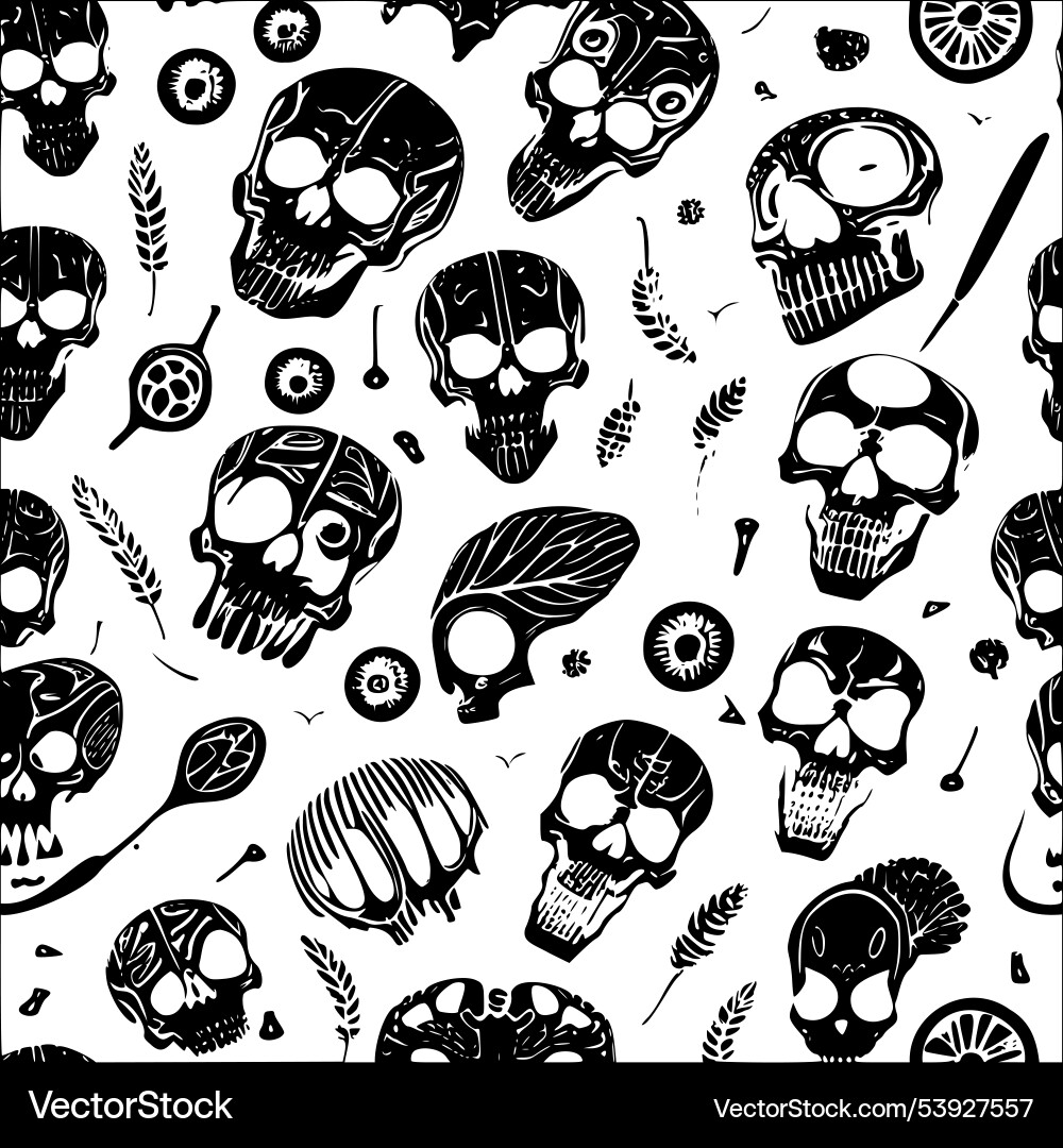 Skeleton abstract pattern seamless vector image