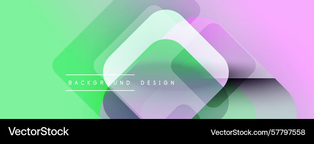 Abstract geometric shapes overlap creating Vector Image