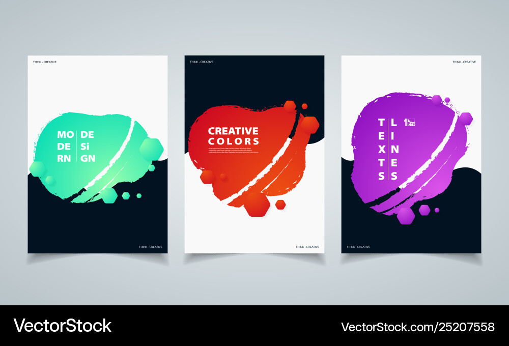 Abstract hexagonal colorful fluid geometric shape Abstract hexagonal colorful fluid geometric shape vector image