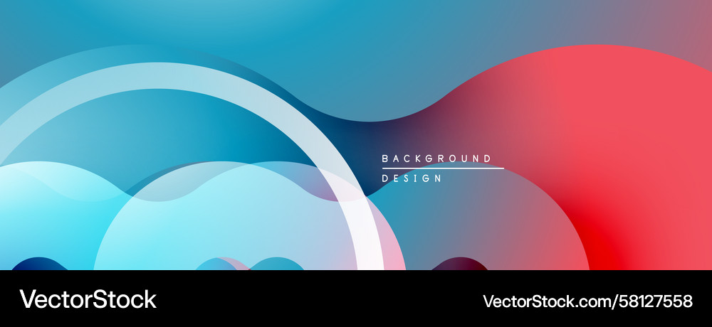 Abstract Overlapping Shapes - Gradient Background Vector Image