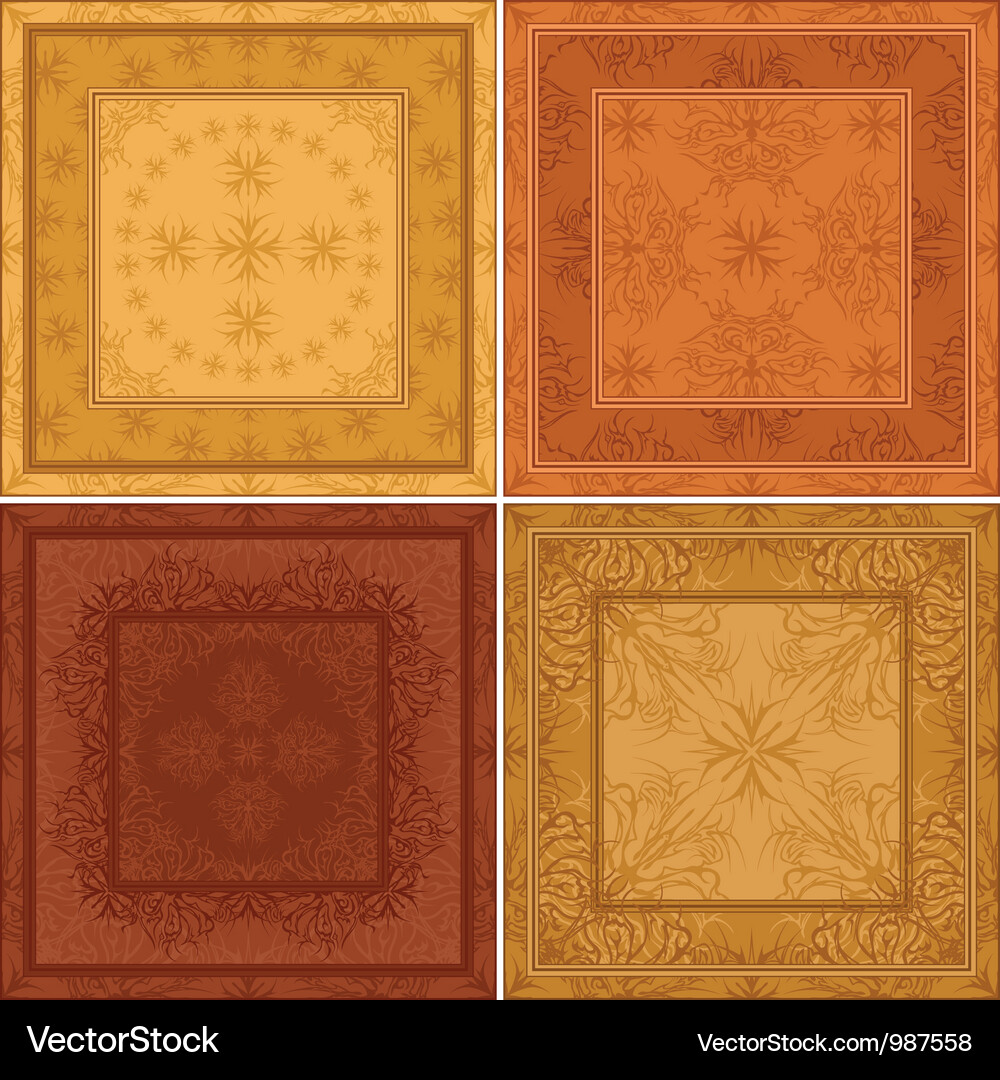Abstract pattern background tile set Vector Image