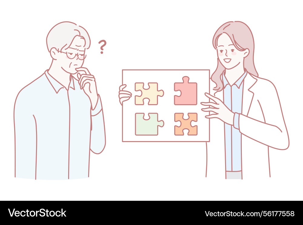 Collaboration and problem solving in business Collaboration and problem solving in business vector image